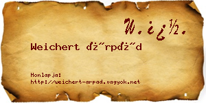 Weichert Árpád névjegykártya